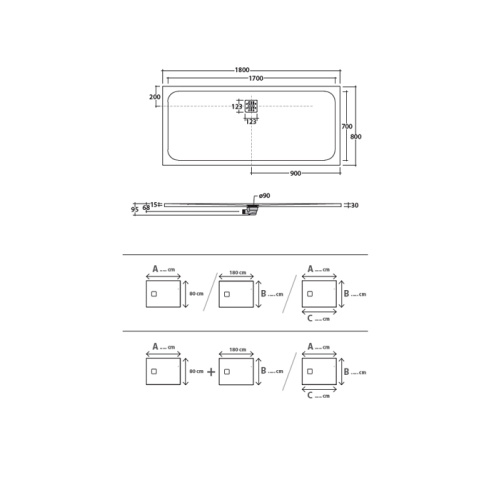 Душевой поддон Globo Docciapietra 120х80 минеральный мрамор белый - фото 2