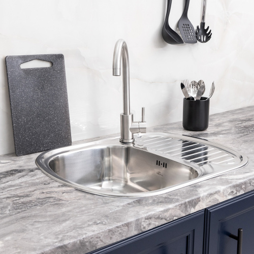 Кухонная мойка Melana 215 ti (*10) 60х49 цвет хром - фото 2