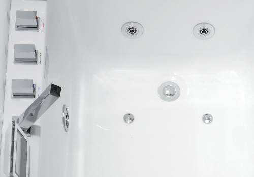 Ванна акриловая гидромассажная Gemy G9066 II O R 171х86 пристенная прямоугольная с каркасом - фото 5