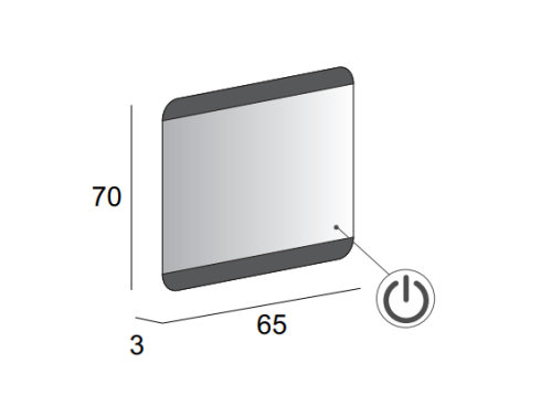 Зеркало в ванную Cezares 45004 65х70 - фото 5