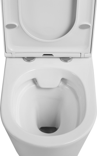 Чаша унитаза напольная Arrow AB2231H цвет белый без бачка с сиденьем микролифт безободковая каскадный смыв - фото 2