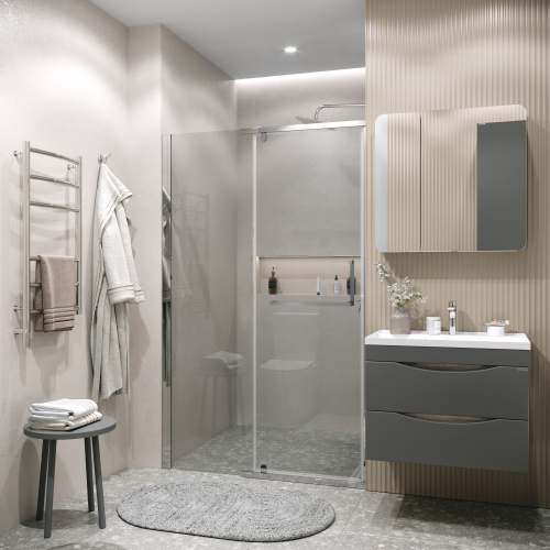 Душевая дверь Grossman Pragma 100.K33.03.120.10.00 120х195 стекло прозрачное профиль хром глянцевый - фото 3