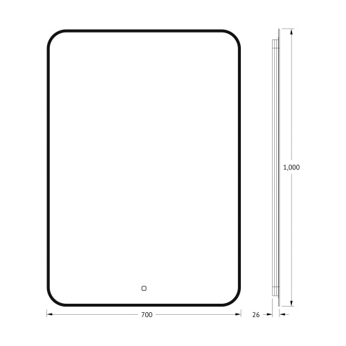Зеркало в ванную Defesto AURA DF 2969S 70х100 - фото 2