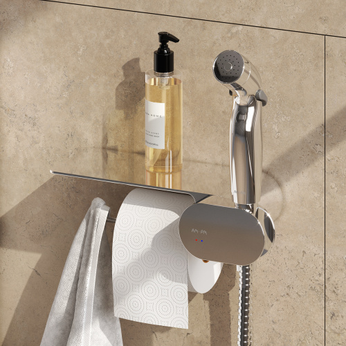 Унитаз напольный с бачком Am.Pm Spirit V2.0 CK70C1804W белый/хром с сиденьем микролифт безободковый душевой смыв - фото 4