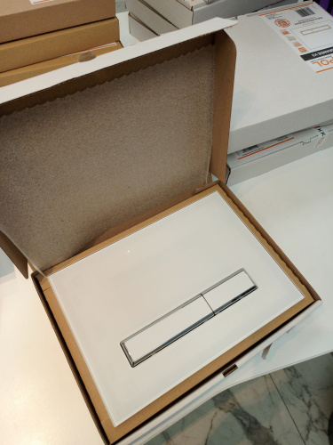 Клавиша смыва механическая KK POL Vitrum Grande V1 SPP/105/0/K цвет белый глянцевый - фото 2