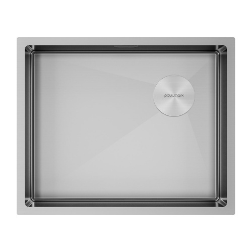 Кухонная мойка Paulmark NEXT-SKEW 54 UNI PM885444-BS 54х44 цвет брашированная нержавеющая сталь поверхность матовая