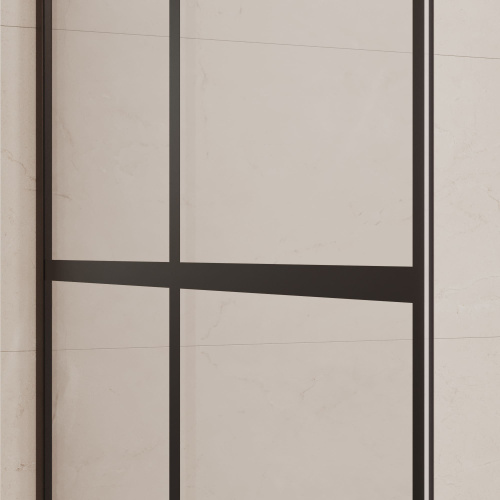 Душевая перегородка RGW Walk In 35101190-84 90х200 стекло с рисунком профиль черный - фото 4