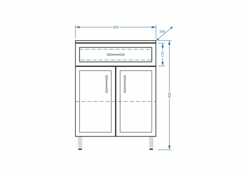 Комод Stella Polar Концепт SP-00000154 60х30х82 напольный цвет белый - фото 2