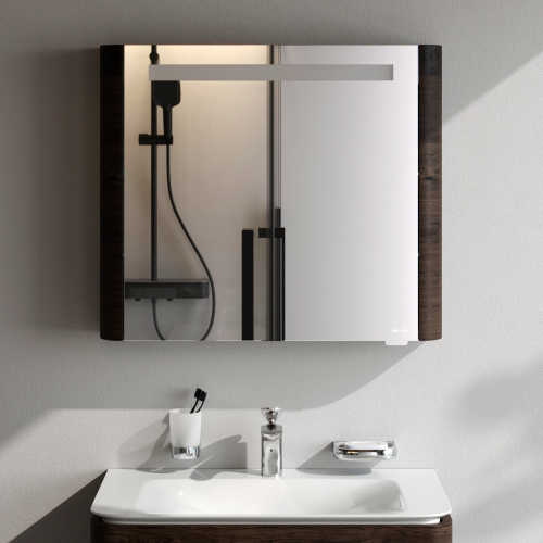 Зеркало-шкаф Am.Pm Sensation M30MCR0801TF 80х15х70 подвесной цвет табачный дуб - фото 3