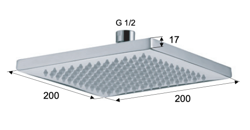 Верхний душ Remer 359SSCFP хром черный/брашированный - фото 5