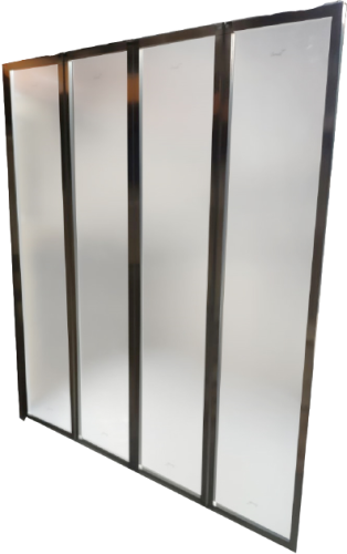 Душевая шторка на ванну Cerutti SPA BOUNA 131х139 стекло матовое профиль хром глянцевый ориентация универсальная - фото 2