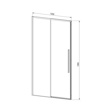 Душевая дверь Vincea Slim-N VDS-4SN120CLGM 120х195 стекло прозрачное профиль вороненая сталь