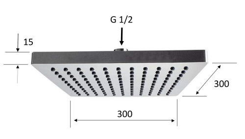 Верхний душ Remer 356SD30X хром - фото 2