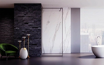 Душевая перегородка Veconi Korato KR81GR-100-01-C4 100х200 стекло прозрачное профиль графит брашированный