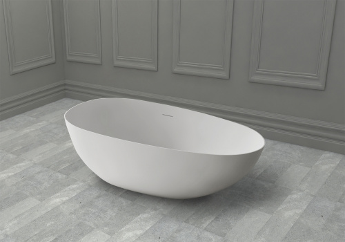 Ванна из искусственного камня Abber Stein AS9611-1.6 160х75 отдельностоящая овальная с ножками - фото 3