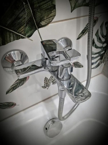 Cмеситель для ванны и душа Haiba HB60176 настенный хром - фото 3