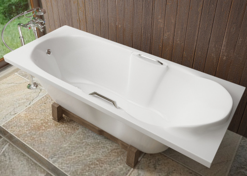 Ванна из литьевго мрамора Эстет Камелия ФР-00014535 180х75 пристенная прямоугольная - фото 4