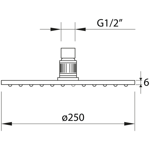Верхний душ Clever UP!URBAN SLIM 61047 черный - фото 2