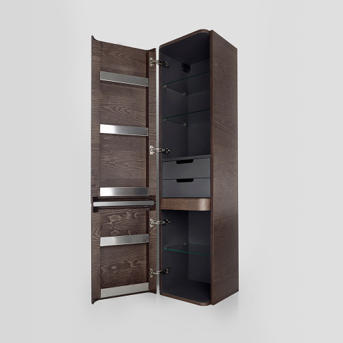 Шкаф-пенал Am.Pm Sensation M30CHL0406TF 40х35х155 подвесной цвет табачный дуб - фото 5