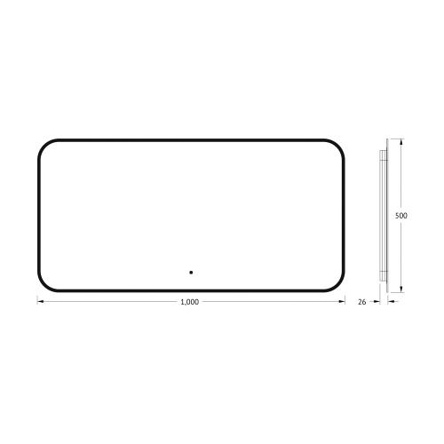 Зеркало в ванную Defesto AURA DF 2975RH 100х50 - фото 2