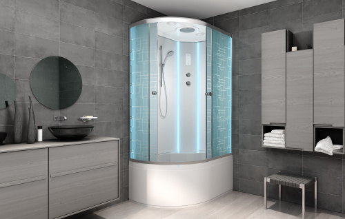 Душевая кабина AvaCan EM5012RLED 120х90 асимметричная с крышей ориентация правая - фото 3