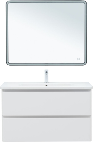 Тумба под раковину Aquanet Эмбер 00330469 102х45х60 напольная/подвесная цвет белый - фото 5