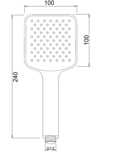 Душевая лейка Orange S08HS квадратная - фото 4