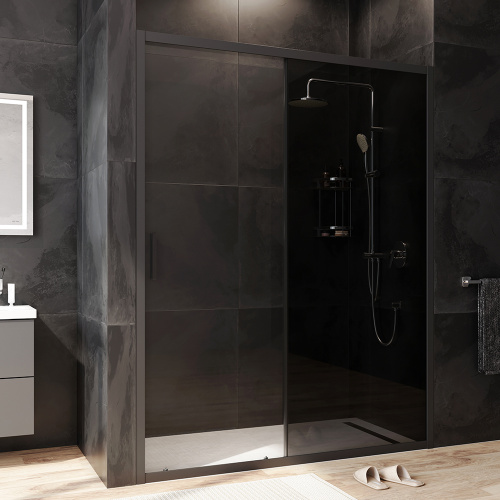 Душевая дверь Am.Pm Gem W90G-150-1-195BG 150х195 стекло прозрачное профиль черный