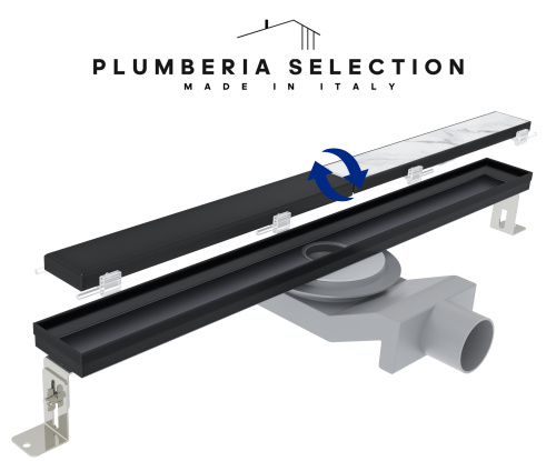 Душевой лоток Plumberia Selection PSL LINEAR PSL60NO напольный - фото 2