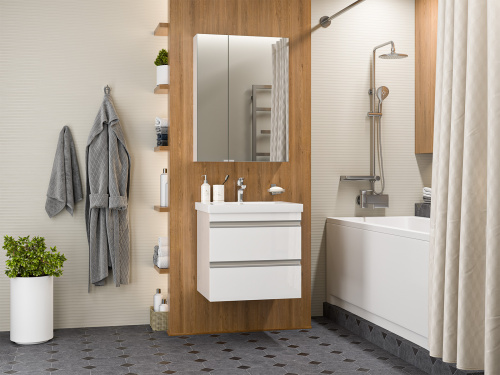 Тумба под раковину Misty Ингрид П-Инг-01060-011П2Я 56х46х53 подвесная - фото 5