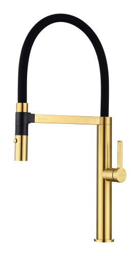 Смеситель для кухни Paulmark LEADER Le214101-BG на раковину брашированное золото