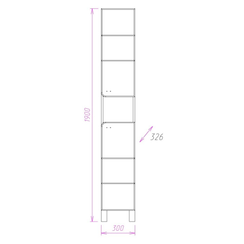 Шкаф-пенал Onika Стиль 403048 30х33х190 напольный - фото 3