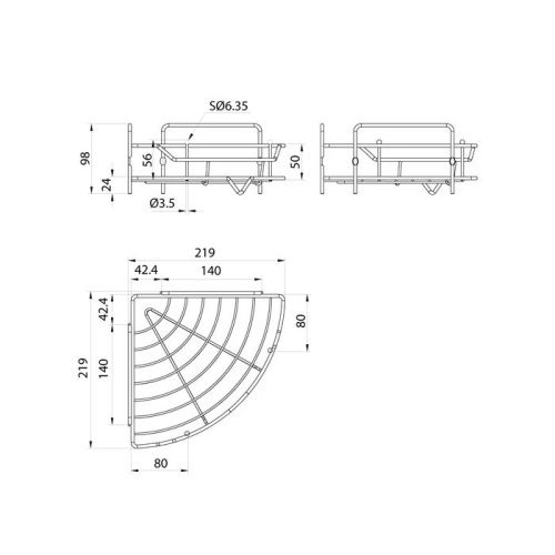 Полка в ванную комнату Milardo Grid GRICC1BM44 - фото 2