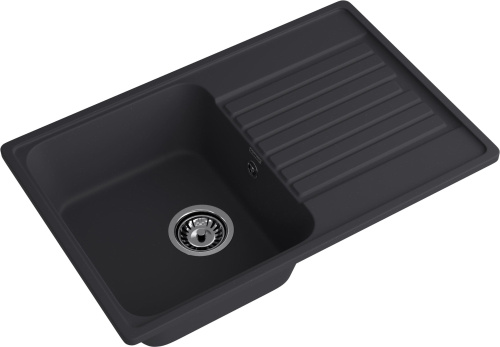 Кухонная мойка Granfest Quarz 78 черный 74х48 цвет черный поверхность матовая - фото 2