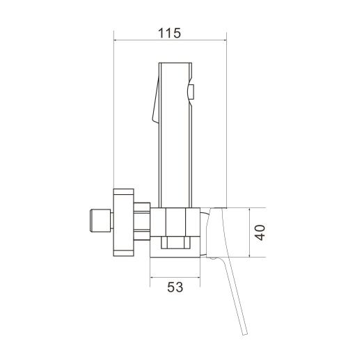 Гигиенический душ со смесителем Shevanik S4005T-1 оружейная сталь - фото 3