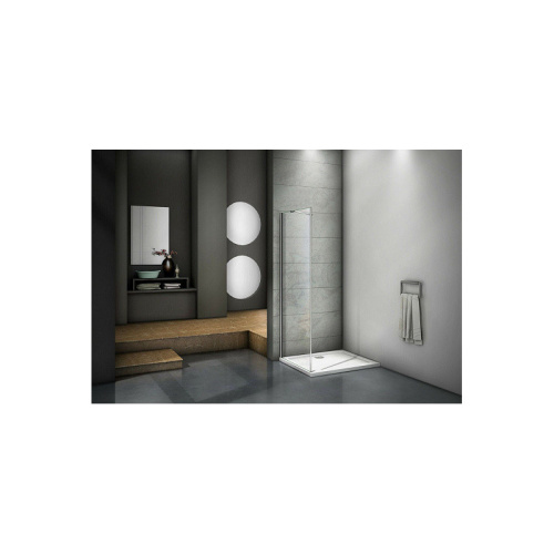 Душевая перегородка Good Door MOKKA МК00010 90х185 стекло прозрачное профиль белый - фото 2