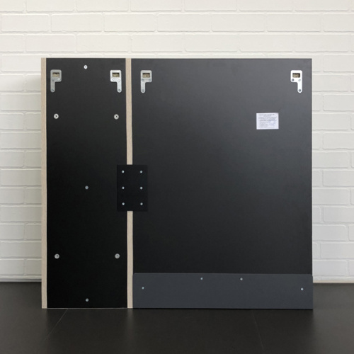 Зеркало-шкаф Comforty Страсбург 00-00006573CF 90х14х80 подвесной цвет дуб дымчатый - фото 5