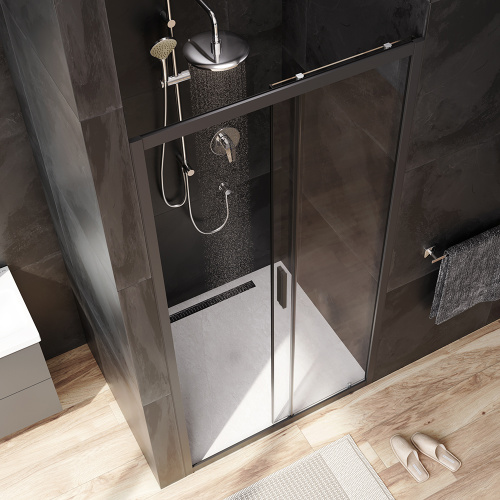 Душевая дверь Am.Pm Gem W90G-100-1-195BT 100х195 стекло прозрачное профиль черный - фото 3