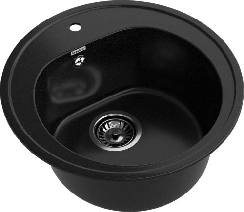 Кухонная мойка Granfest Rondo R-510 черный 51х51 цвет черный поверхность матовая - фото 2