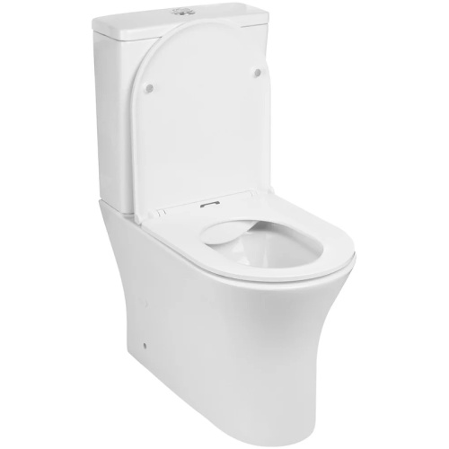 Унитаз напольный с бачком WeltWasser WW TELBACH 001GL-WT (10000003776) белый глянцевый с сиденьем микролифт безободковый душевой смыв - фото 2