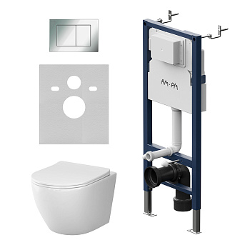 Комплект унитаз с инсталляцией с клавишей Am.Pm Like IS90251.801900