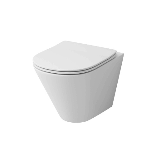 Унитаз подвесной Grossman Санфаянс GR-4477S белый глянцевый с сиденьем микролифт безободковый каскадный смыв