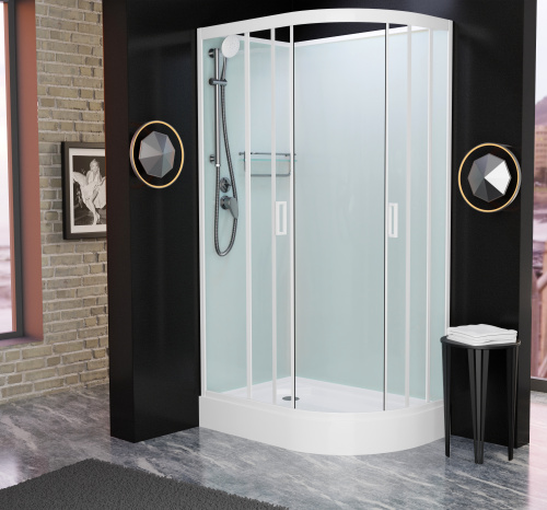 Душевая кабина Frank 418018 100х80 без крыши ориентация левая - фото 2