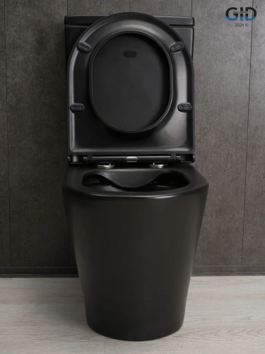 Унитаз напольный с бачком Gid Cortado Tn2189Bm (62248Y) черный матовый с сиденьем микролифт безободковый - фото 4