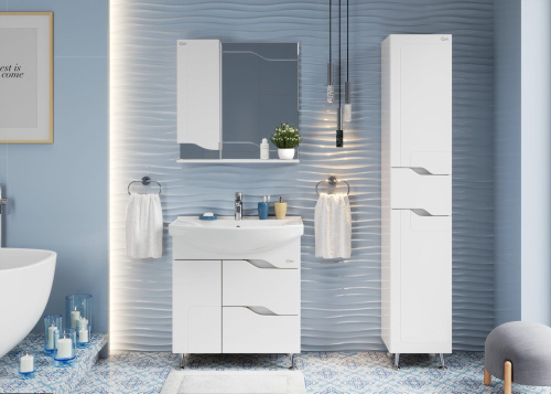 Зеркало-шкаф Onika Веронэлла 207521 73х15х73 подвесной цвет белый - фото 4