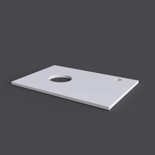 Столешница Grossman Флай 507001 67х44 накладная цвет белый - фото 2