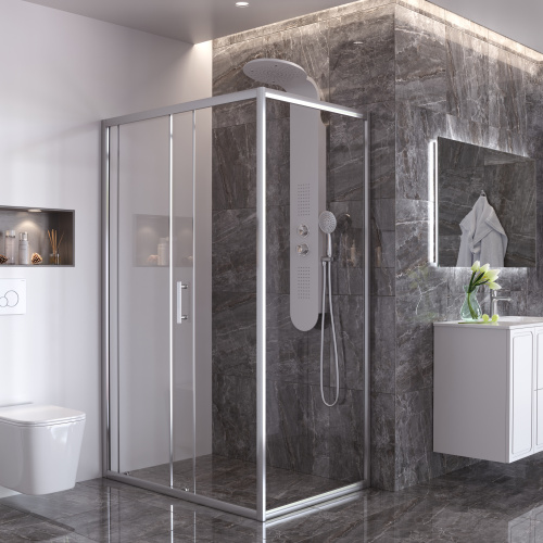 Душевая панель Taliente TA-G-A03Wcr круглая настенная - фото 2