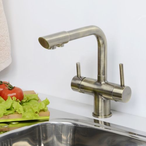 Смеситель для кухни Wasserkraft Кухонные смесители A8037 на мойку бронза - фото 2