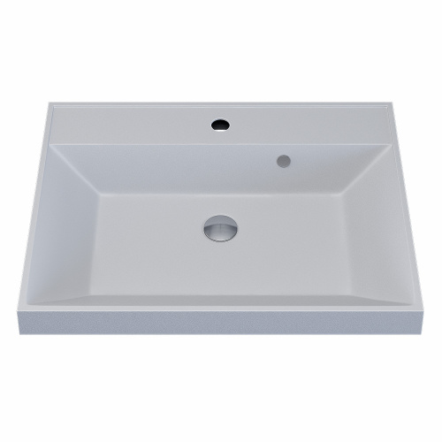 Раковина из искусственного камня Uperwood Classic Quartz 291030000 60х45 полувстраиваемая цвет белый - фото 3