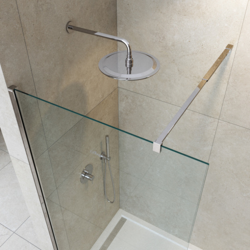 Душевая перегородка Cezares LIBERTA LIBERTA-L-1-140-C-Cr 140х195 стекло прозрачное профиль хром глянцевый - фото 2